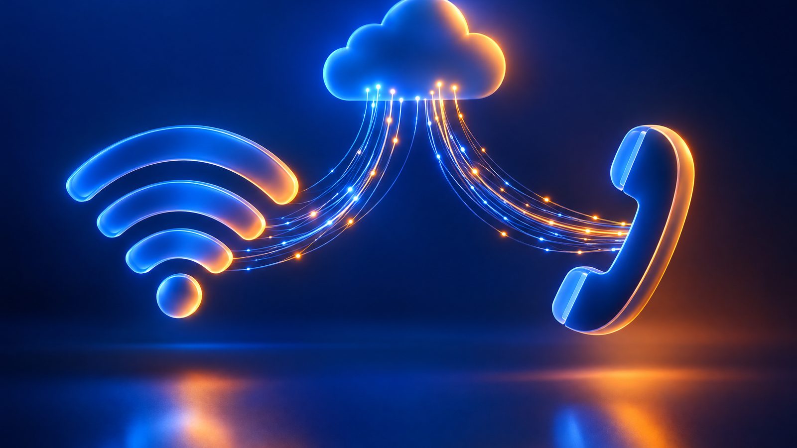 Illustrazione di connettività e telefonia in cloud